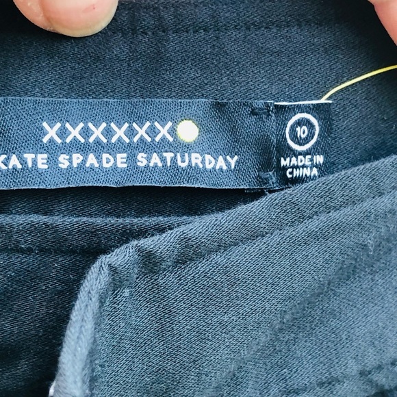 Kate Spade Saturday size 10 black cropped at ankle pant  NWT - Picture 4 of 16